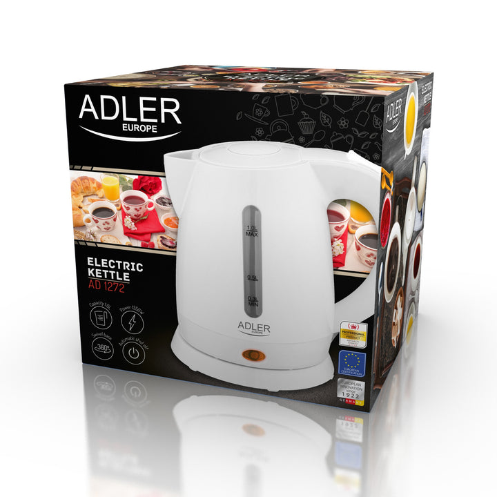 Bollitore in plastica 1,0L 1600W Adler AD 1272 bianco