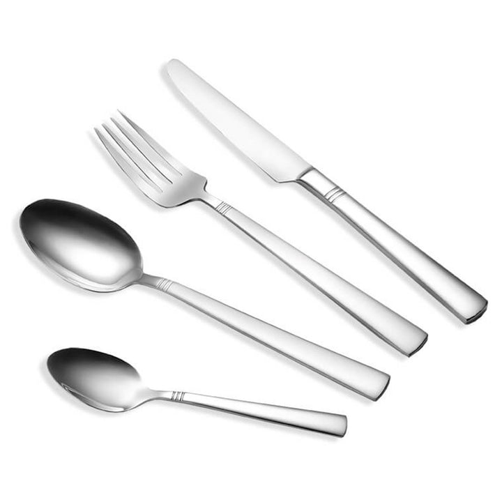 Maestro MR-1527-24Set di posate 24 pezzi per 6 persone in acciaio inox posate set coltello forchetta cucchiaio tavolo posate argento