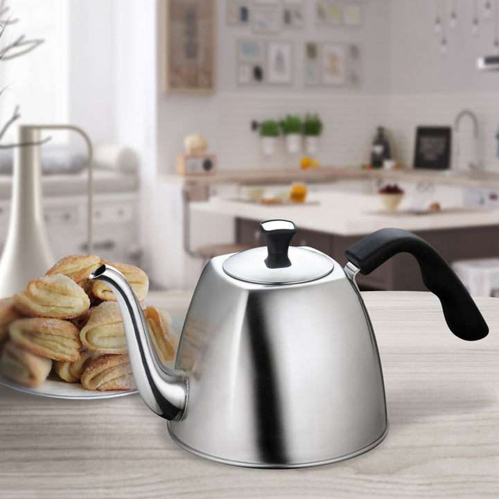 Teiera con coperchio e colino 1,1L Bollitore per fornello a induzione e altri Teiera in acciaio inossidabile