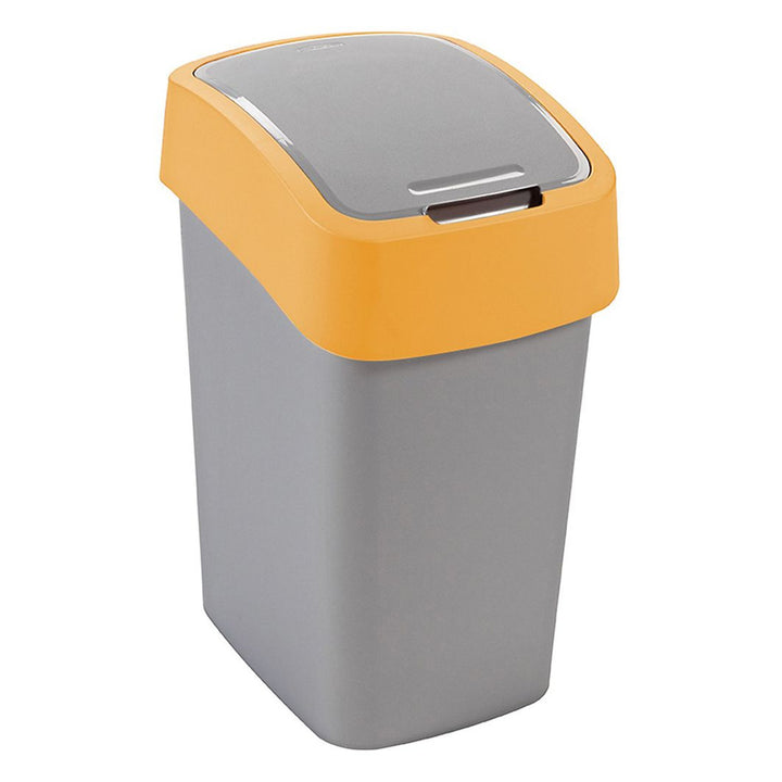 Cestino Cuver, per la raccolta differenziata, con coperchio, grigio, telaio arancione, 25L, Flip Bin