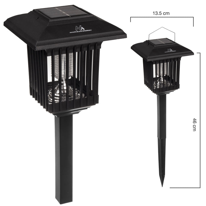 Maclean MCE448 Luce insetticida LED solare , IP44, LED/UV, batteria 2*AA Ni-MH 200 mAh, solare 2V DC