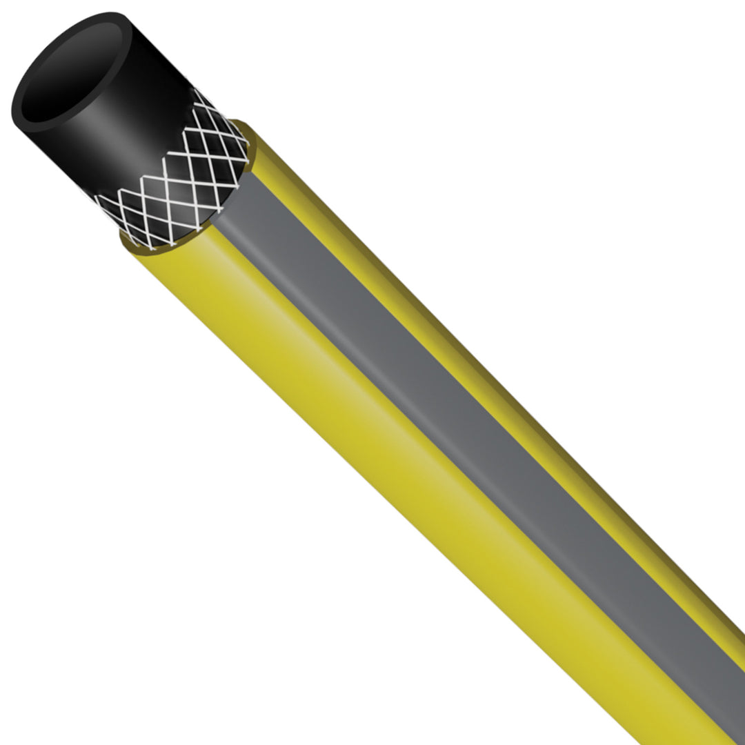 Tubo dell'acqua a 3 strati Tubo da giardino per innaffiare il giardino Tubo flessibile flessibile in poliestere a treccia incrociata resistente ai raggi UV 25 bar 1/2" 20m