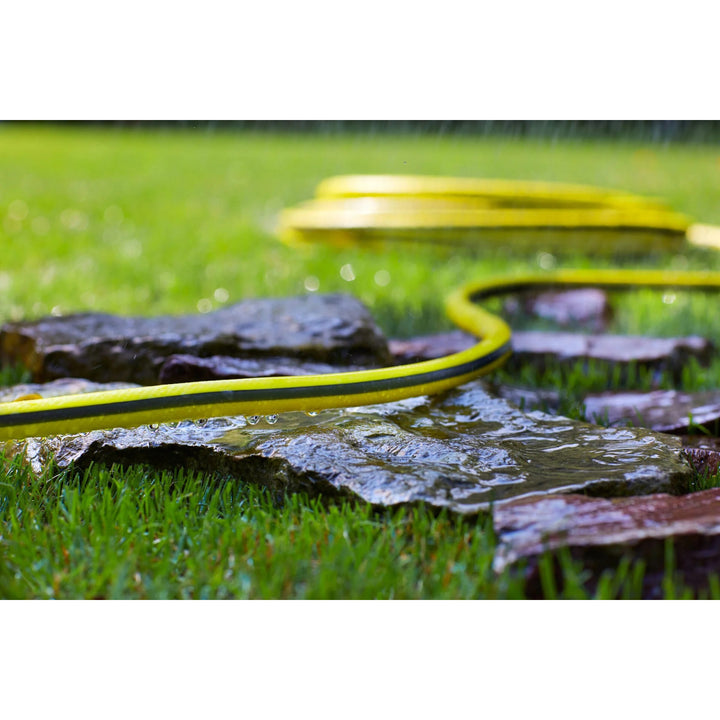 Tubo dell'acqua a 3 strati Tubo da giardino per innaffiare il giardino Tubo flessibile flessibile in poliestere a treccia incrociata resistente ai raggi UV 25 bar 1/2" 20m