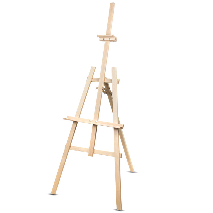 WOODOK Cavalletto da pittura 150 cm in legno di faggio stabile, legno naturale ecologico, per adulti e bambini, artisti professionisti