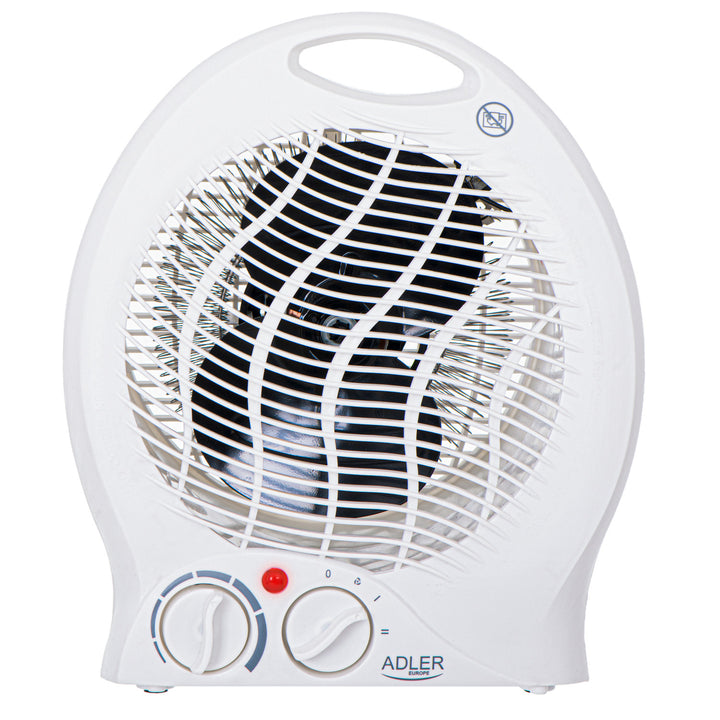 Termoventilatore Adler, termostato, funzione ventilatore, 2000W, bianco, AD 7728