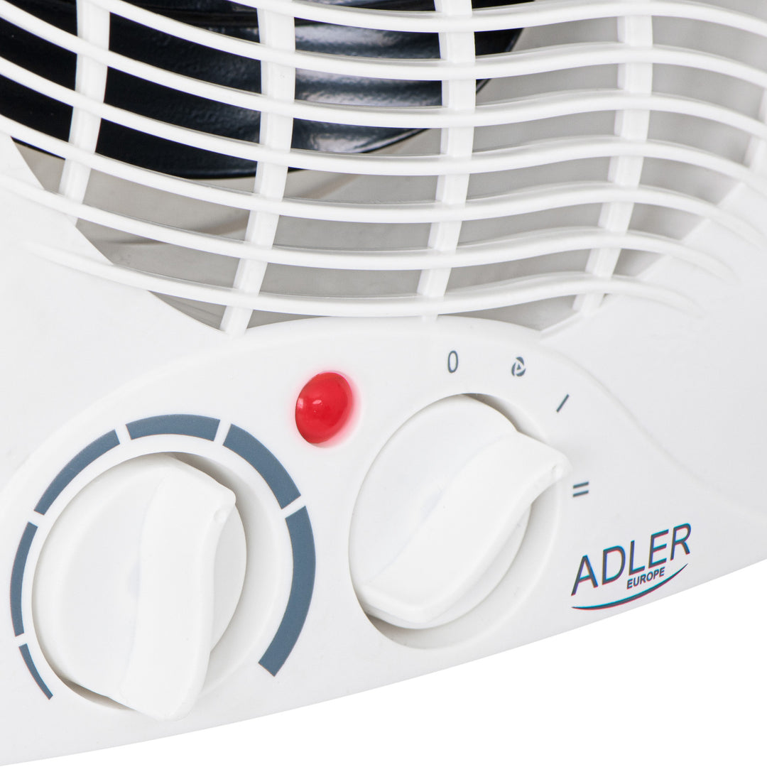 Termoventilatore Adler, termostato, funzione ventilatore, 2000W, bianco, AD 7728