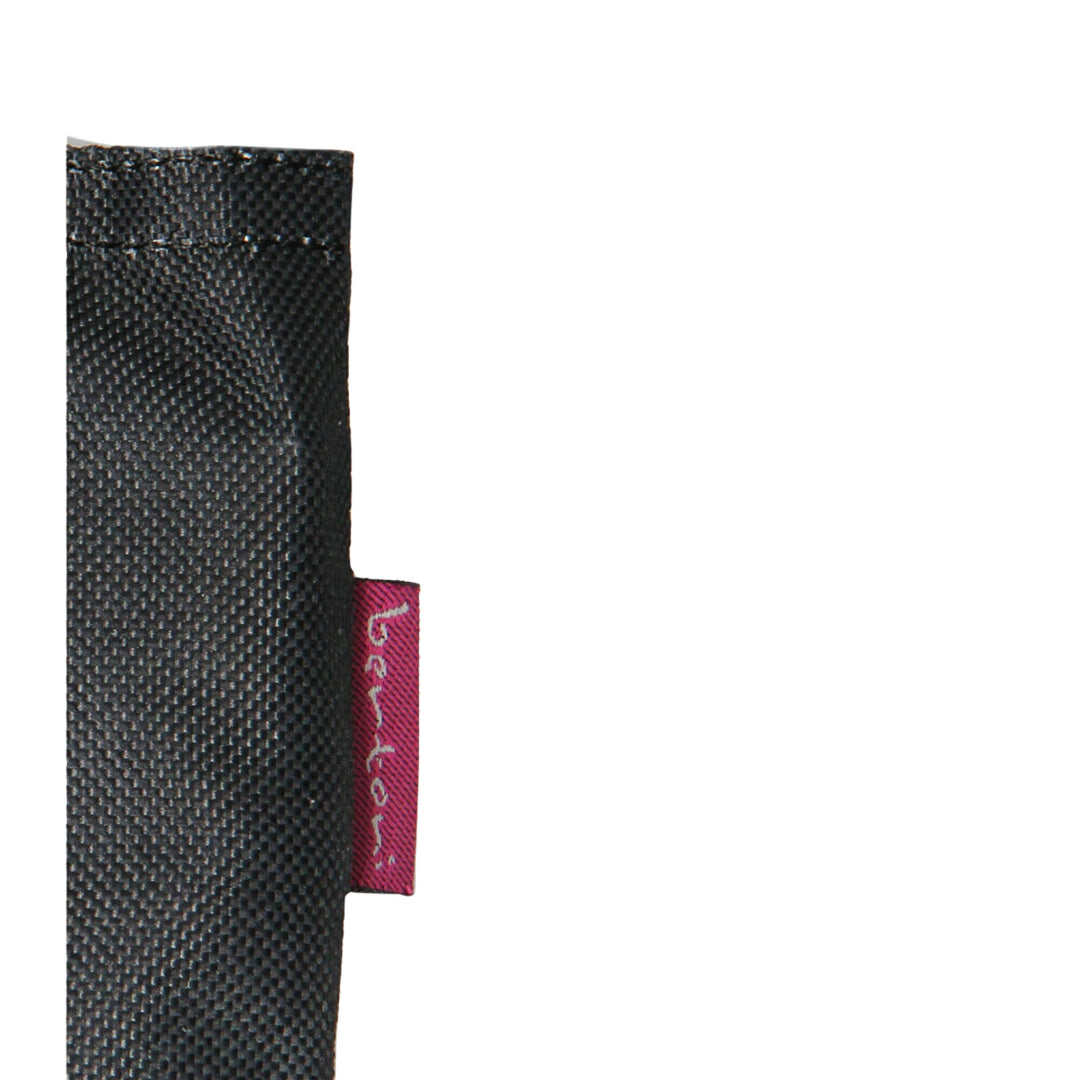Borsa a tracolla in tela, chiusura lampo, dimensioni 36x40 cm, motivo stampato Nero
