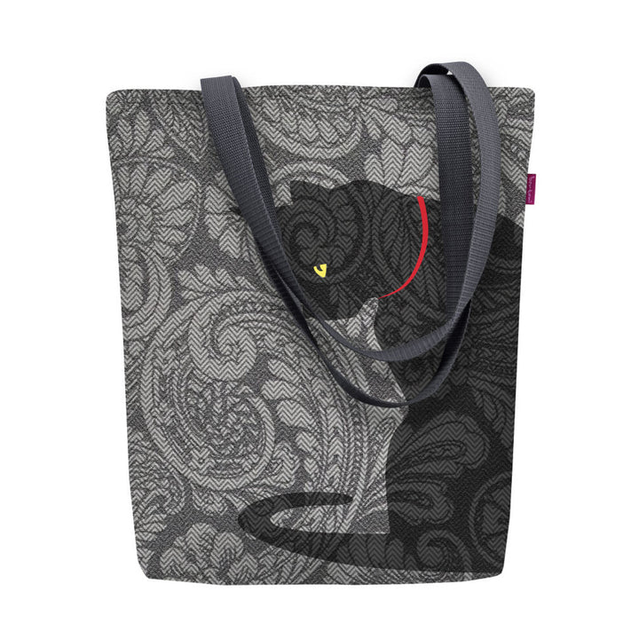 Borsa a tracolla in tela, chiusura lampo, dimensioni 36x40 cm, motivo stampato Kleks