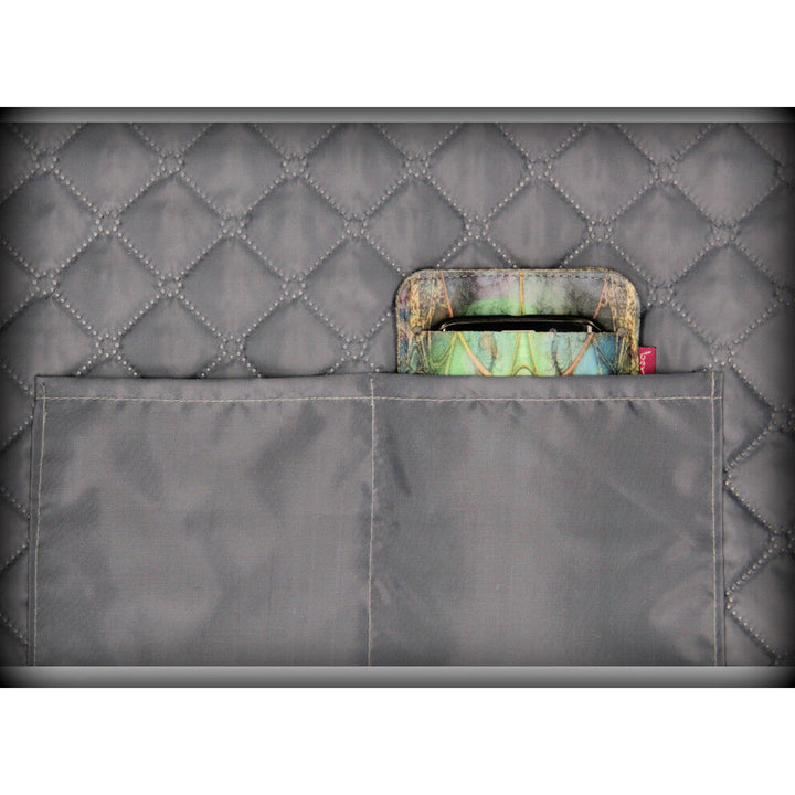 Borsa a tracolla Bertoni, con cerniera, resistente alle intemperie, stampa durevole, modello Lavender