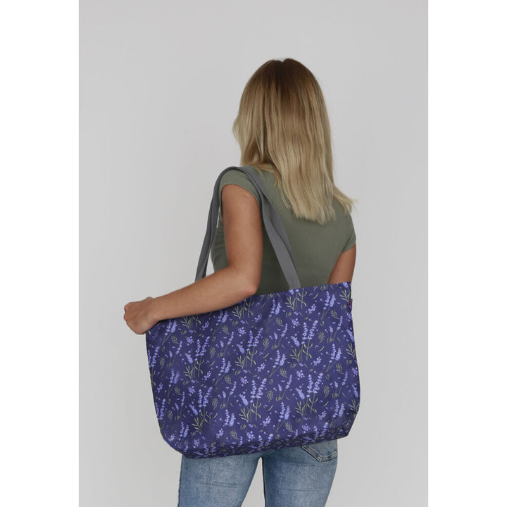 Borsa a tracolla Bertoni, con cerniera, resistente alle intemperie, stampa durevole, modello Lavender