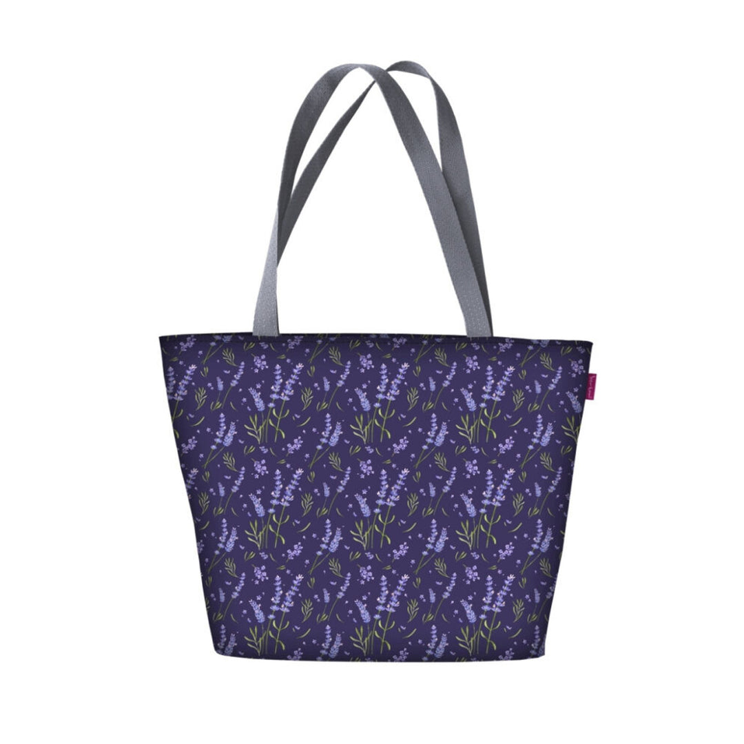 Borsa a tracolla Bertoni, con cerniera, resistente alle intemperie, stampa durevole, modello Lavender