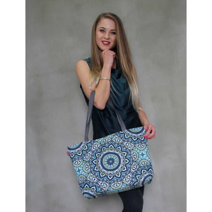Borsa a tracolla Bertoni, cerniera, resistente alle intemperie, stampa durevole, modello Anais