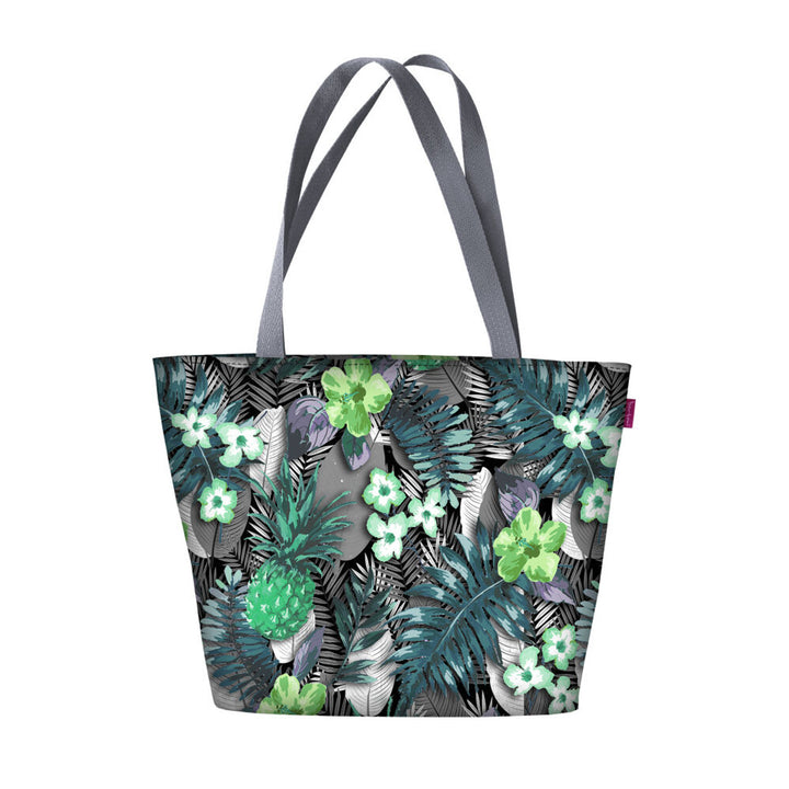 Borsa a tracolla Bertoni, cerniera, resistente alle intemperie, stampa durevole, motivo Lambada Green