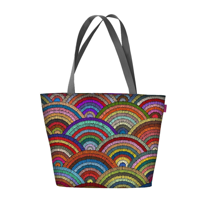 Borsa a tracolla Bertoni, cerniera, resistente alle intemperie, stampa durevole, motivo Rumba