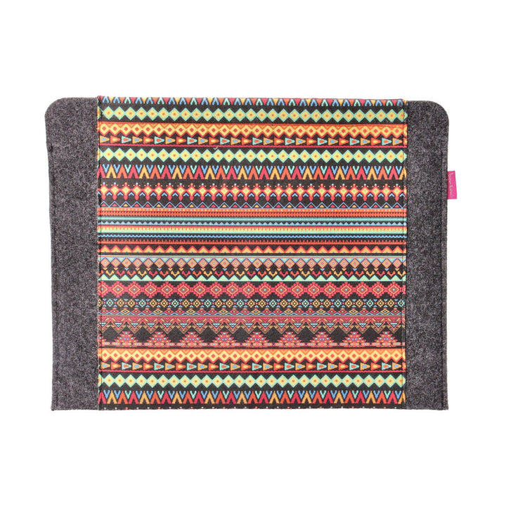 Custodia per laptop da 11 pollici, realizzata in feltro ecologico, con motivo Aztec stampato
