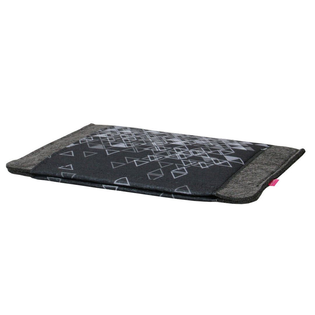 Custodia per laptop da 11 pollici, realizzata in feltro ecologico, con motivo stampato "Triangle"