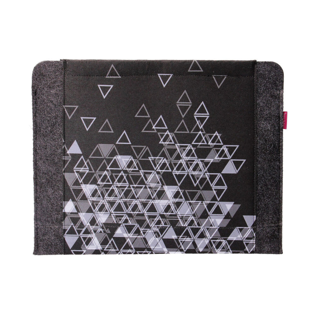 Custodia per laptop da 11 pollici, realizzata in feltro ecologico, con motivo stampato "Triangle"