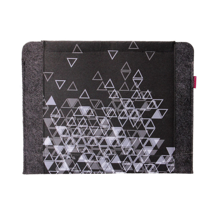 Custodia per laptop da 11 pollici, realizzata in feltro ecologico, con motivo stampato "Triangle"