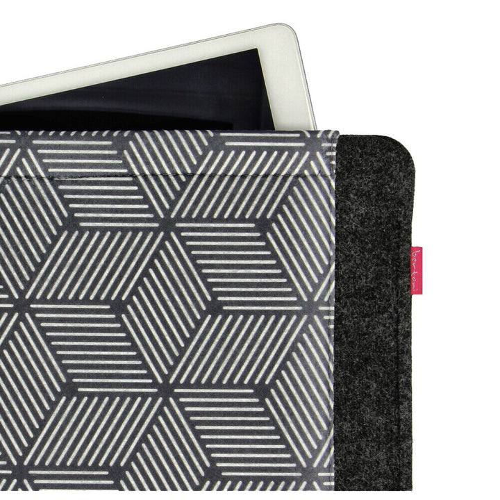 Custodia per laptop da 13 pollici, realizzata in feltro ecologico, con motivo stampato "Cube"