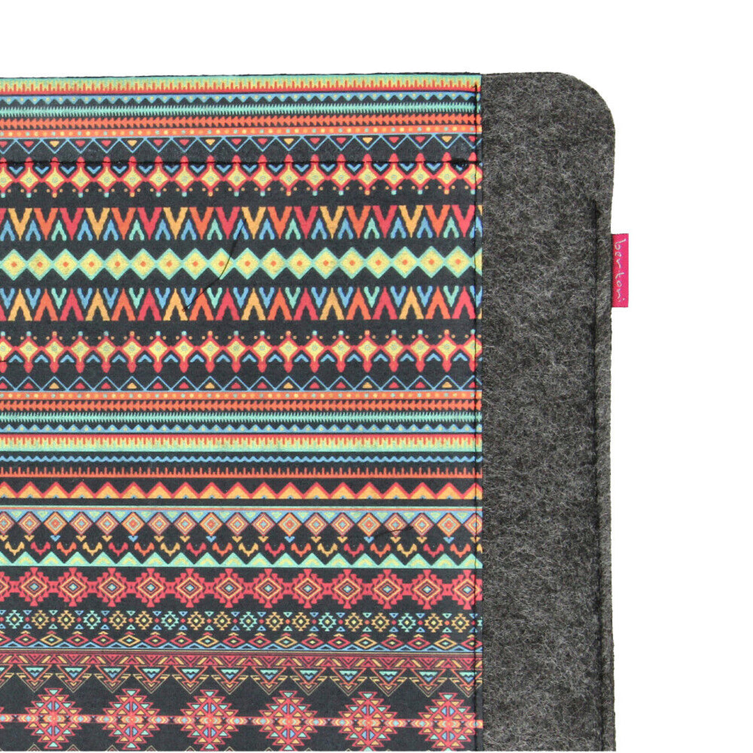 Custodia per laptop da 15 pollici, realizzata in feltro ecologico, con stampa in stile azteco