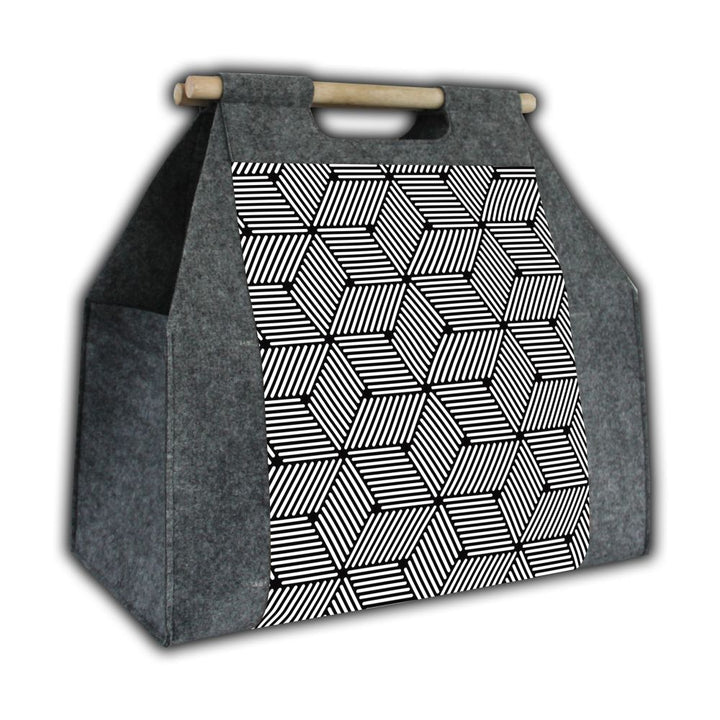 Borsa per legna da ardere Borsa da trasporto  rettangolare con maniglia pratica e spaziosa  Cube
