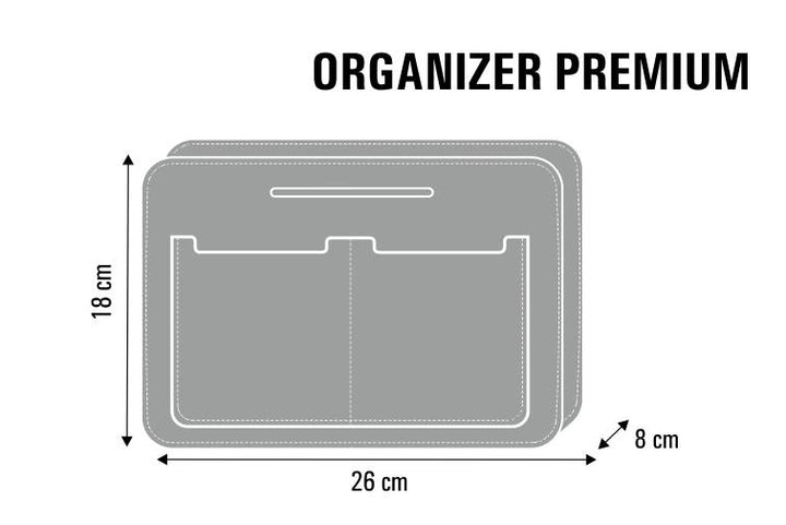 Borsa Premium Organizzatore Borsetta Organizzatore Borsa con Cerniera Feltro Nero