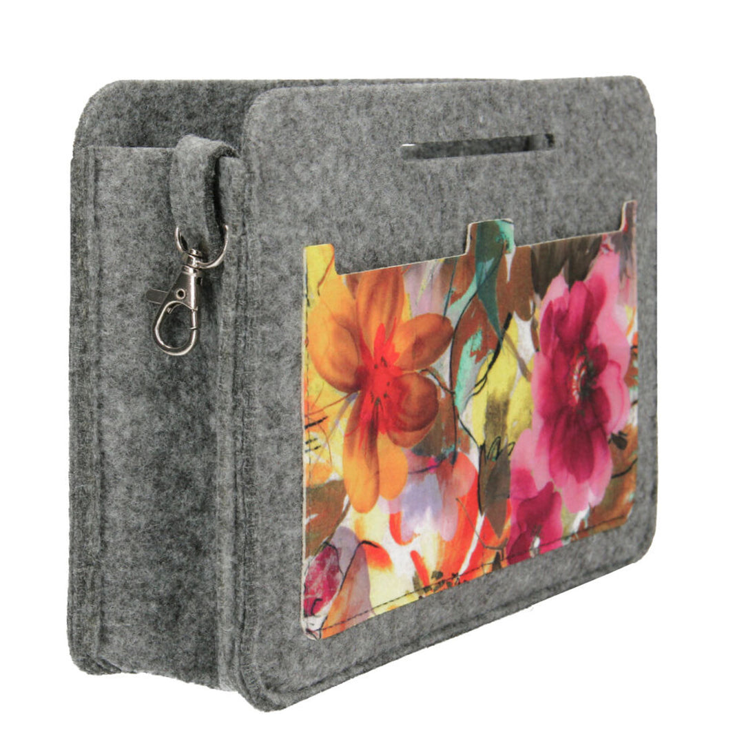 Organizer da borsa Premium, in feltro, stampa resistente, motivo Garden
