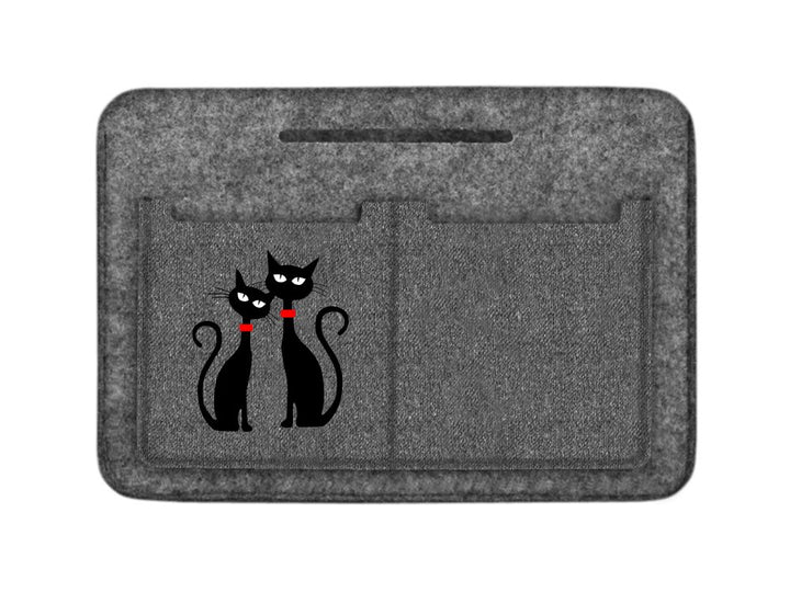 Borsa Premium Organizzatore Borsetta Organizer Borsa Feltro Black Cats