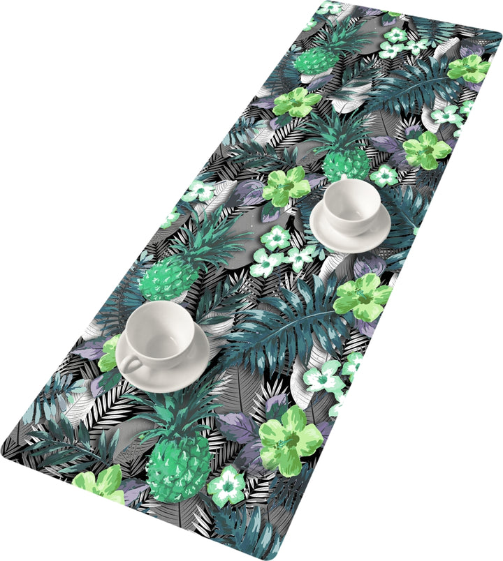 Tovaglia da tavolo Nastro da tavolo in feltro con decorazione Easy Care  95 x 33 cm Lambada Green
