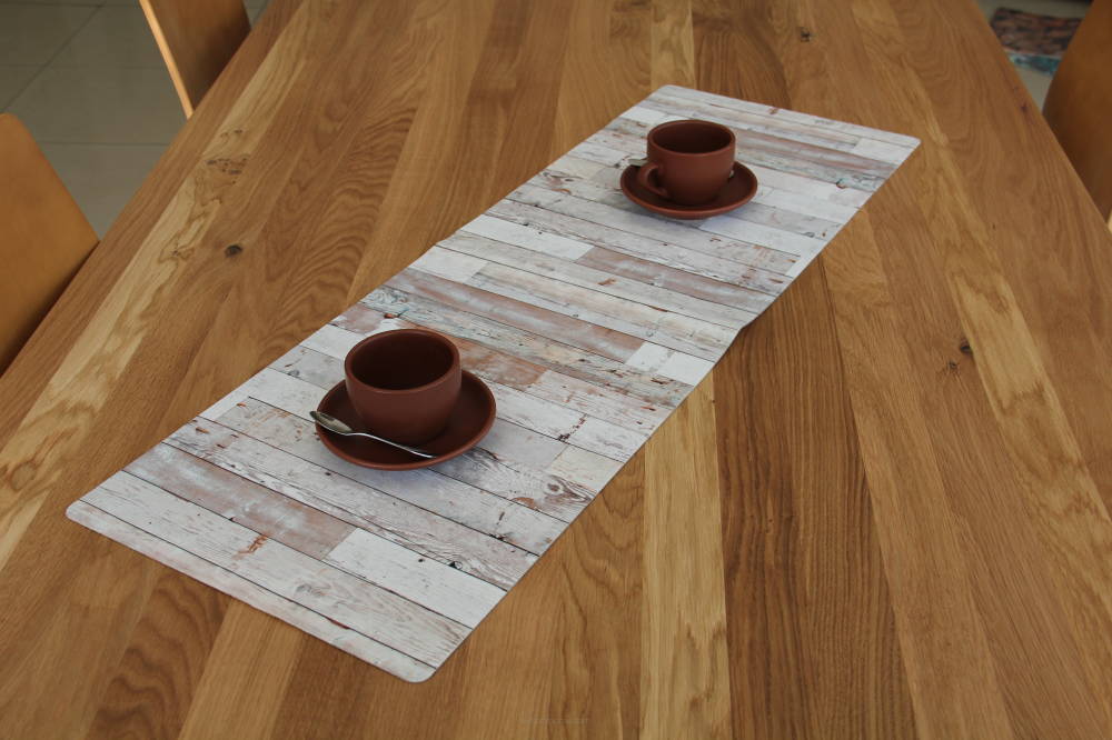 Tovaglia da tavolo Decorazione del Tavolo Easy Care 95 x 33 cm Ventige Bianco
