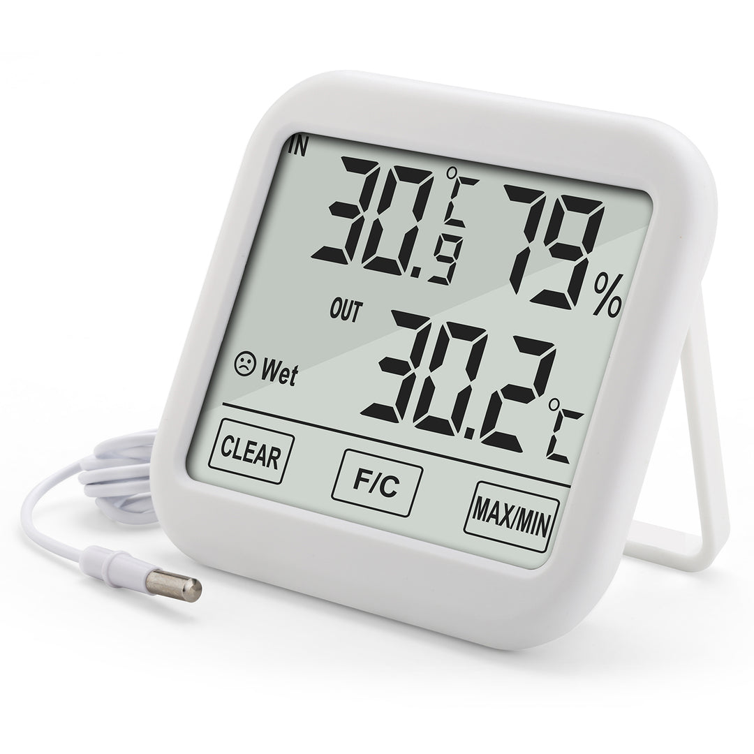 Stazione meteorologica GreenBlue con sonda esterna da 1,5 m, lunghezza cavo 1,5 m, batteria 2xAA, GB381