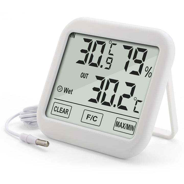 Stazione meteorologica GreenBlue con sonda esterna da 1,5 m, lunghezza cavo 1,5 m, batteria 2xAA, GB381