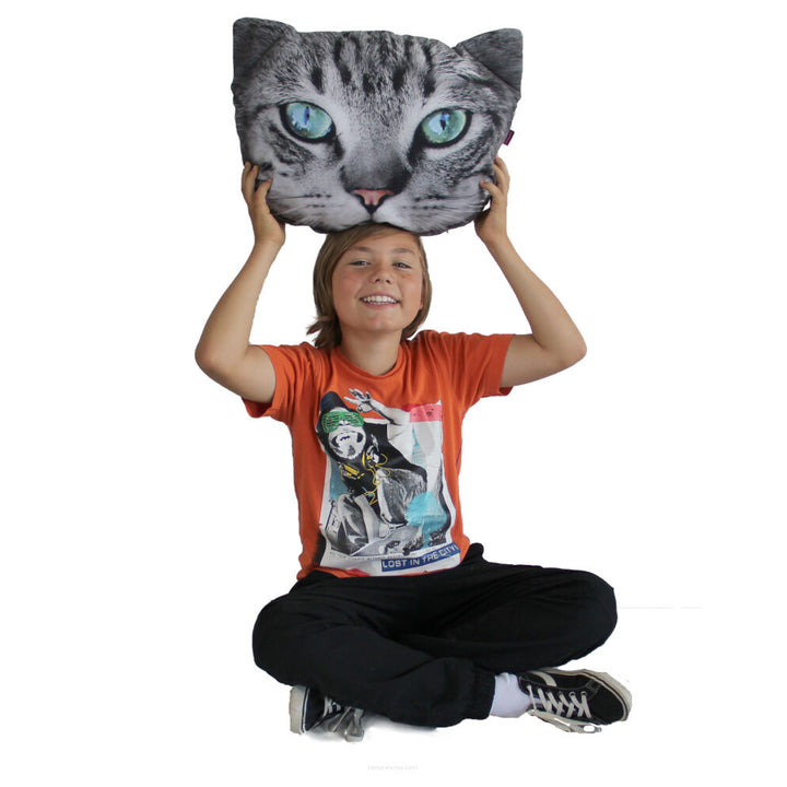 Cuscino decorativo Bertoni Cat Fritz 30x45 cm, velluto, stampa gatto, inserto anallergico