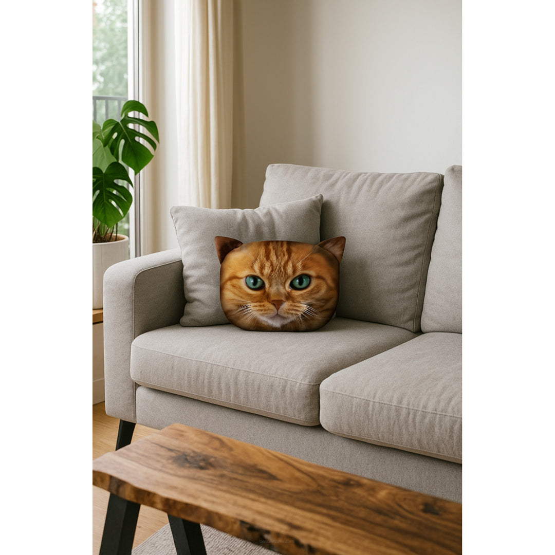 Cuscino decorativo Bertoni Cat Benek 30x45 cm, velluto, stampa gatto, inserto anallergico