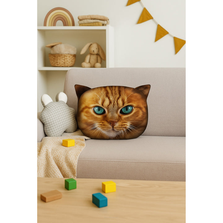 Cuscino decorativo Bertoni Cat Benek 30x45 cm, velluto, stampa gatto, inserto anallergico