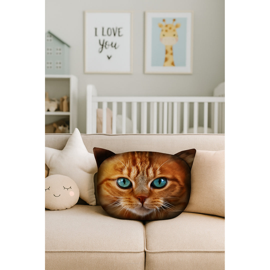 Cuscino decorativo Bertoni Cat Benek 30x45 cm, velluto, stampa gatto, inserto anallergico