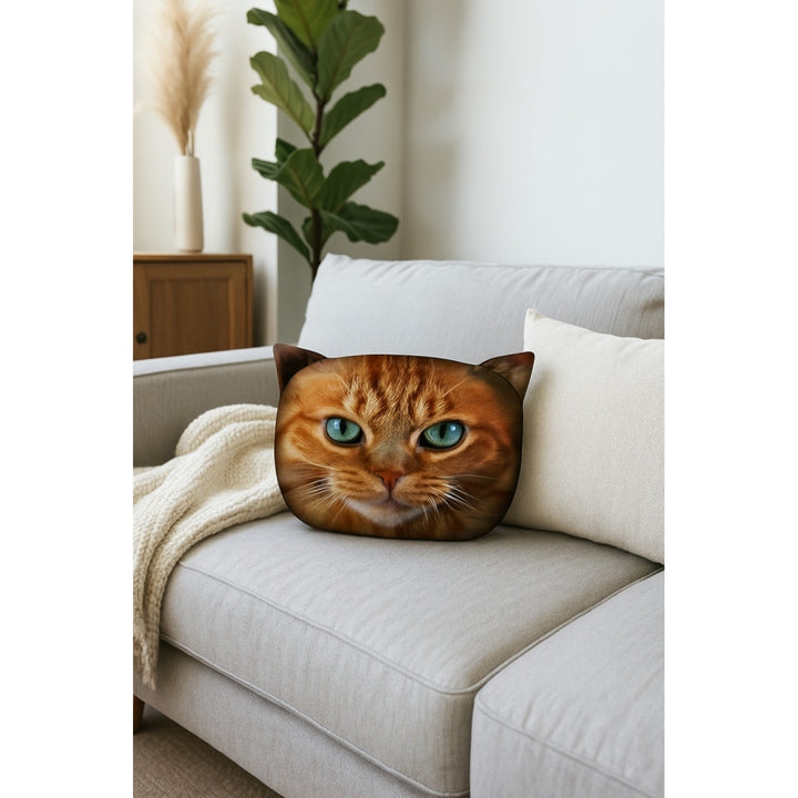 Cuscino decorativo Bertoni Cat Benek 30x45 cm, velluto, stampa gatto, inserto anallergico