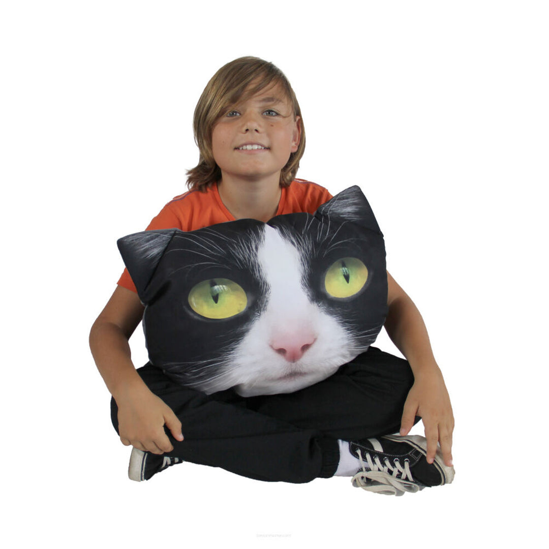 Cuscino decorativo Bertoni Cat Panda 30x45 cm, velluto, stampa gatto, inserto anallergico