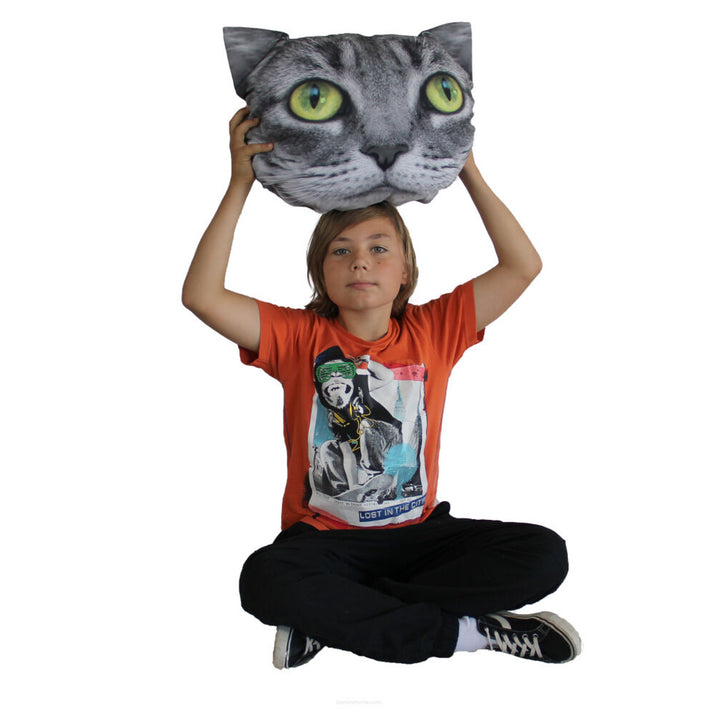 Cuscino decorativo Bertoni Cat Lolek 30x45 cm, velluto, stampa gatto, inserto anallergico