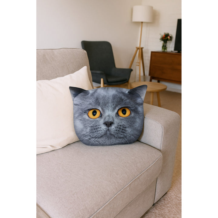 Cuscino decorativo Bertoni Cat Leon 30x45 cm, velluto, stampa gatto, inserto anallergico