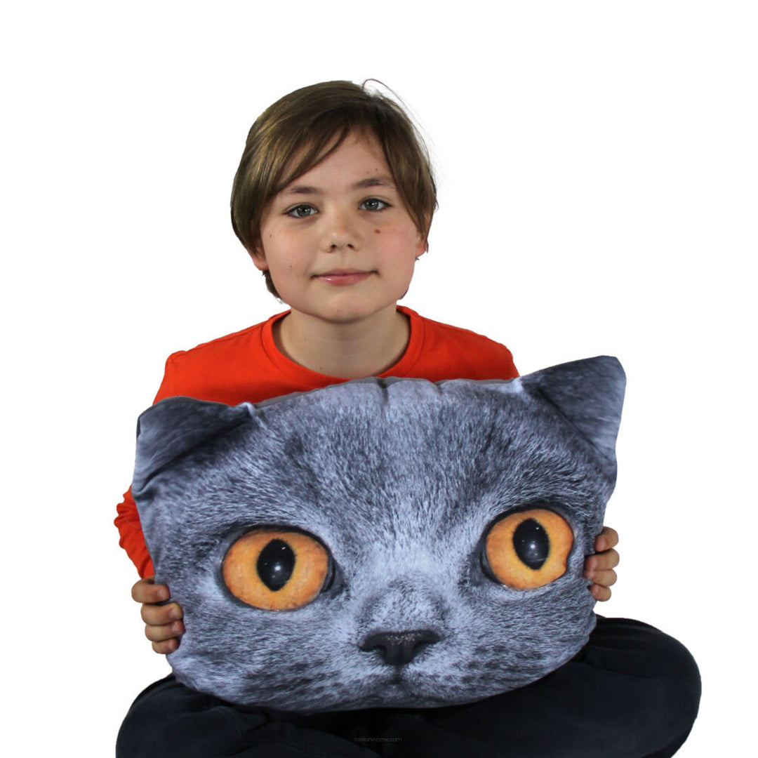 Cuscino decorativo Bertoni Cat Leon 30x45 cm, velluto, stampa gatto, inserto anallergico