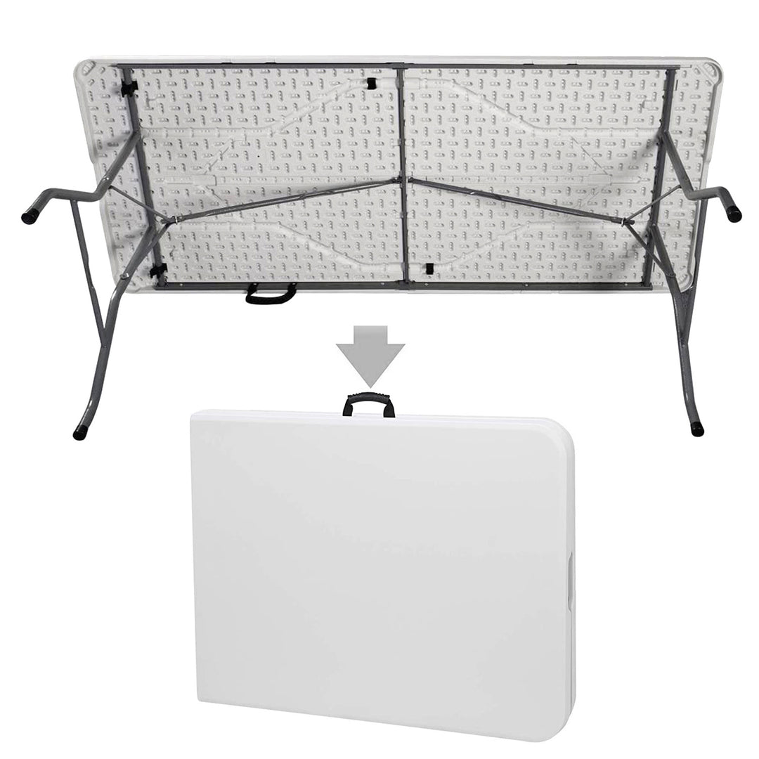 GreenBlue GB370 Tavolo da catering/giardino 180cm, 180x75x74cm, HDPE, max. 200 kg, Richiudibile a Valigetta con Maniglia