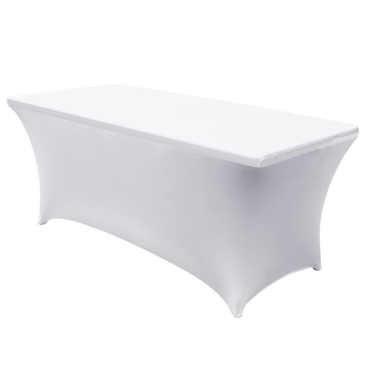 Green Blue GB371 Tovaglia flessibile per catering bianco ,  Copritavolo 180x75x75cm, spandex, Lavabile  in lavatrice