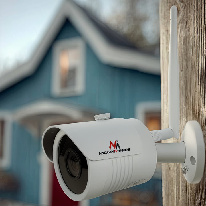 Maclean MCTV-516 Telecamera IP IPC WiFi 5MPx per esterni, a tubo, CMOS 1/2,5", H.264/H.264+/H.265/H.265+/JPEG/AVI, Onvif