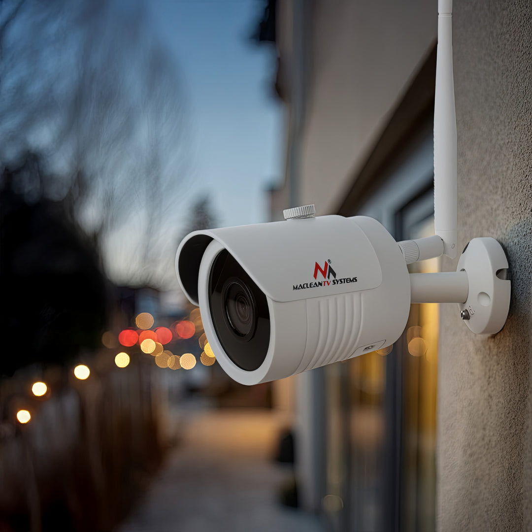 Maclean MCTV-516 Telecamera IP IPC WiFi 5MPx per esterni, a tubo, CMOS 1/2,5", H.264/H.264+/H.265/H.265+/JPEG/AVI, Onvif