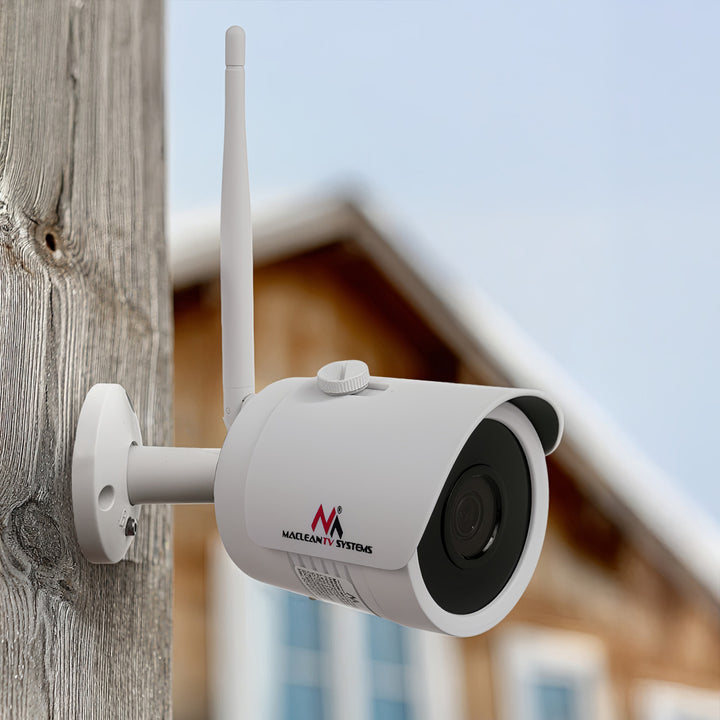 Maclean MCTV-516 Telecamera IP IPC WiFi 5MPx per esterni, a tubo, CMOS 1/2,5", H.264/H.264+/H.265/H.265+/JPEG/AVI, Onvif
