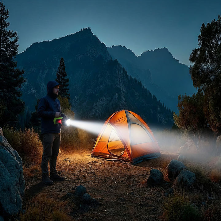 Maclean MCE345 Torcia LED XM-L-T6 3in1 , funzione powerbank, 3 modalità di illuminazione, 5W, bianco freddo 6500K, 3,7V 3x18650, 4500mAh,