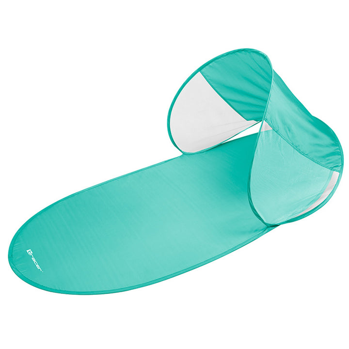 Stuoia da spiaggia con parasole Coperta da spiaggia Picnic Coperta parasole 145 x 70 cm Coperta esterna impermeabile Piega veloce Menta portatile