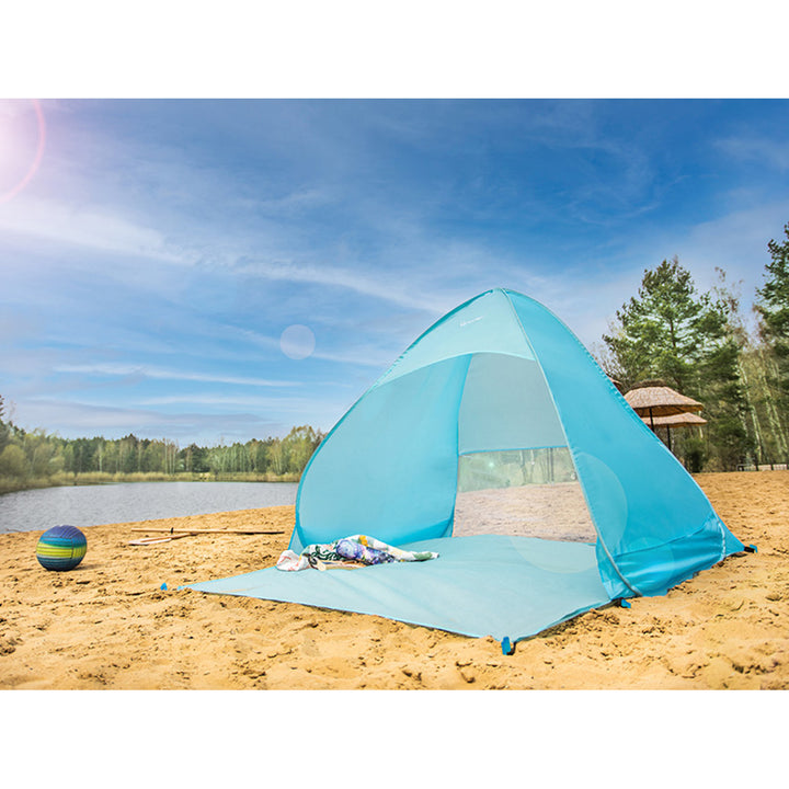 Tenda da spiaggia a montaggio rapido TRACER Blue 160 x 150 x 115 cm