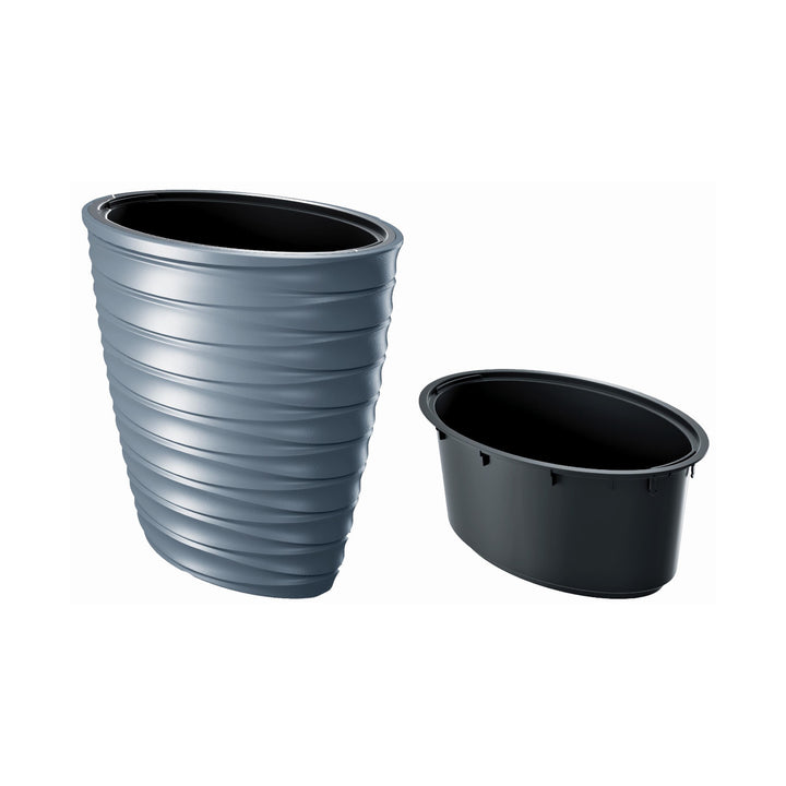 Prosperplast Freze vaso ovale con inserto DPFEE600-443U - colore grigio chiaro